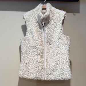 Elegant White Textured Vest for Women